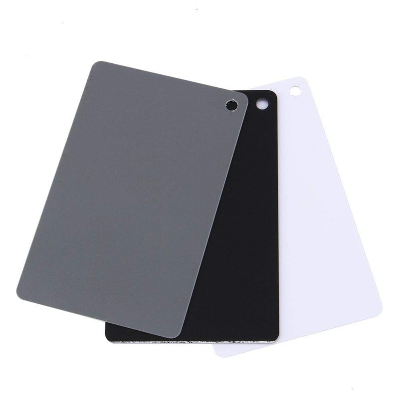 Serounder 3 in 1 18% Digital Photography Exposure Color Balance Card Set Gray/White/Black for Digital and Film Photography - Image 2